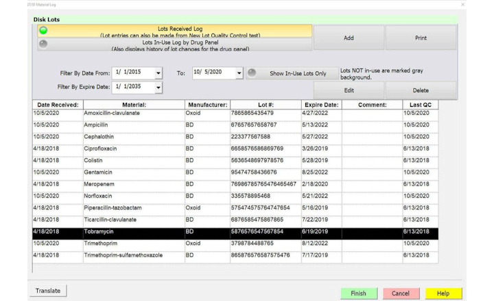 Spreadsheet example