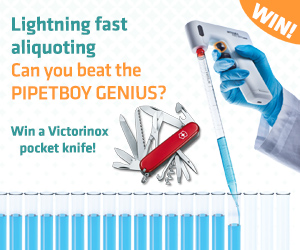 Beat the INTEGRA Pipetboy Genius to win a Victorinox pocket knife