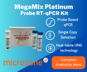 order your free sample of microzone MegaMix Platinum Probe RT-qPCR Kit