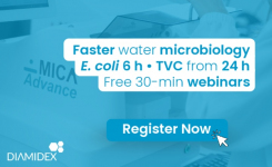 Diamidex webinars E coli results in 6 hours and TVC results from 24 hours